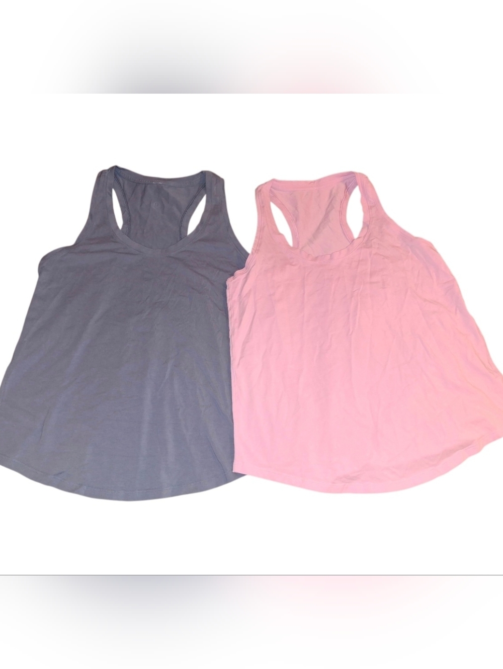 Lululemon Love Tank Bundle Lot 2 Light Pink And Smokey Blue Size 6